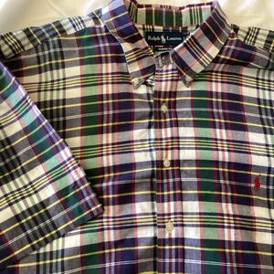 Ralph Lauren Classic Fit Men’s Plaid Shirt Short Sleeve Button Down Size 3XB